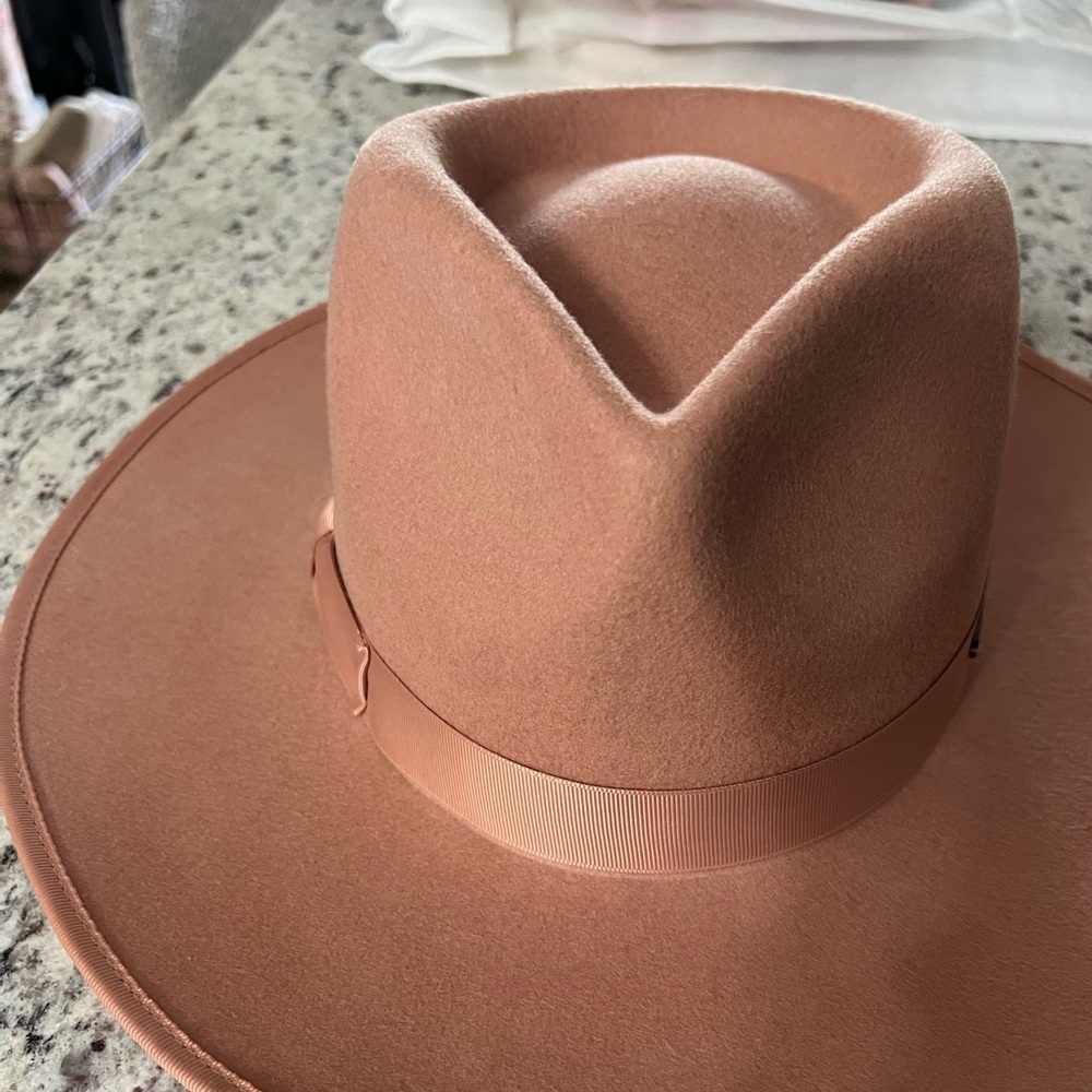 Gigi Pip Monroe rancher dusty pink hat